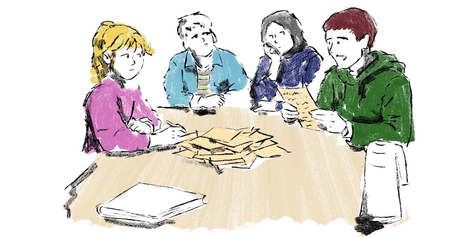 Illustration af Mads og A-holdet