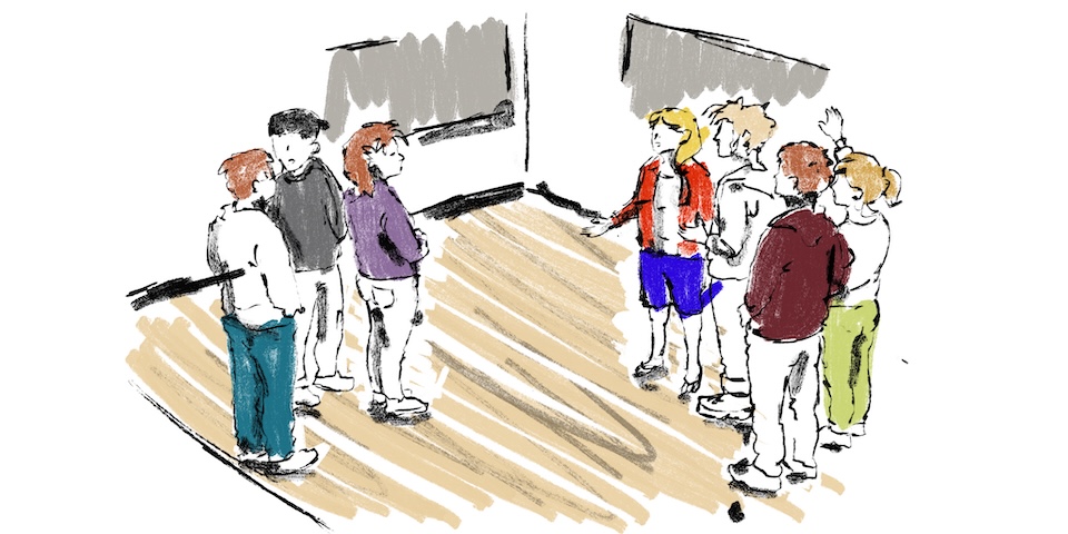 Illustration af de fire verdenshjørner