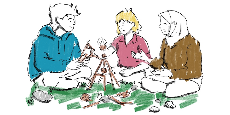 Illustration af Naturmaterialer
