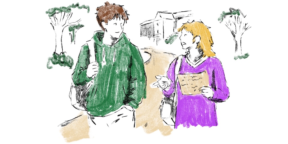 Illustration af walk and talk